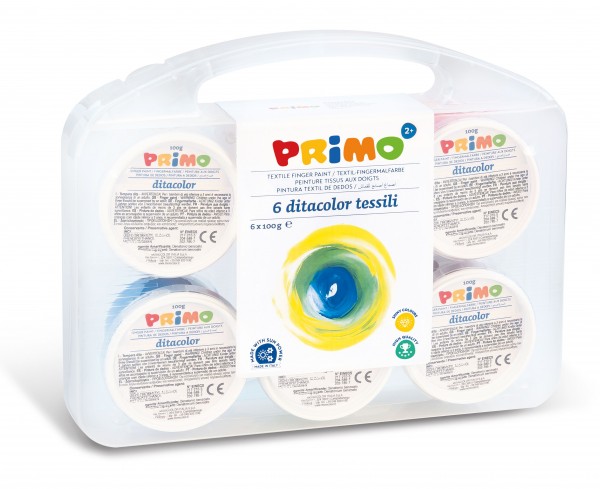 Primo colori a dita tessili 6x100gr.