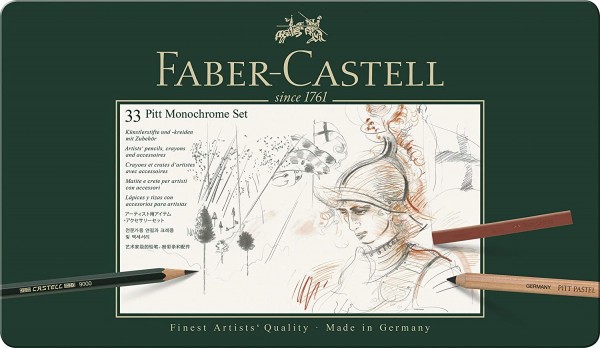 Faber Castell Kohle-Grafitset 33tlg / set matite grafite 33 pezzi