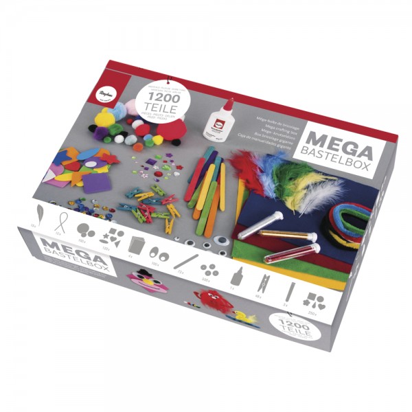Rayher MEGA Bastelbox XXL 1200 Teile Basic / BOX bricolage gigante 1200 pezzi basic