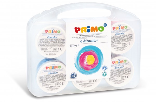 Primo colori a dita 6x100gr.