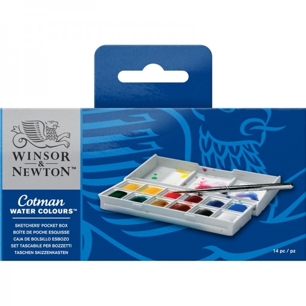 Winsor & Newton pocket box Aquarellfarben 14Stk. / pocket box colori aquarello 14 pezzi