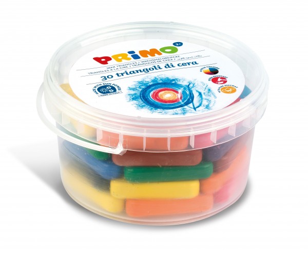 Primo SET 30 colori a cera triangolo